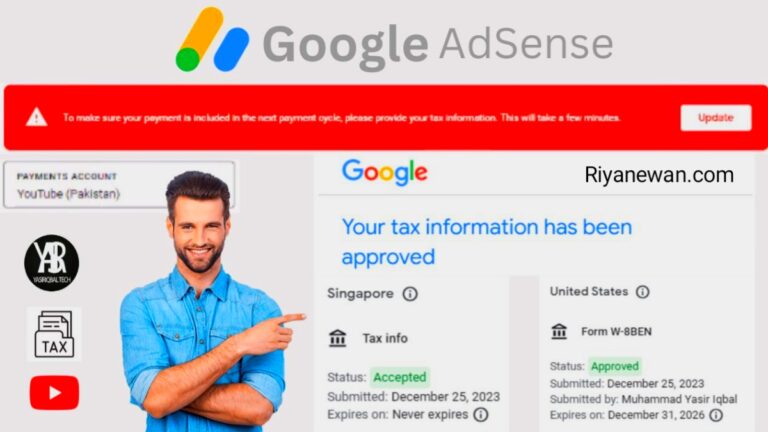 AdSense Update How To Fill Singapore Tax Info In Google AdSense