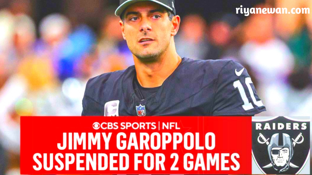 Raiders QB Jimmy Garoppolo Facing 2-Game Suspension For Violating NFL's PED Policy