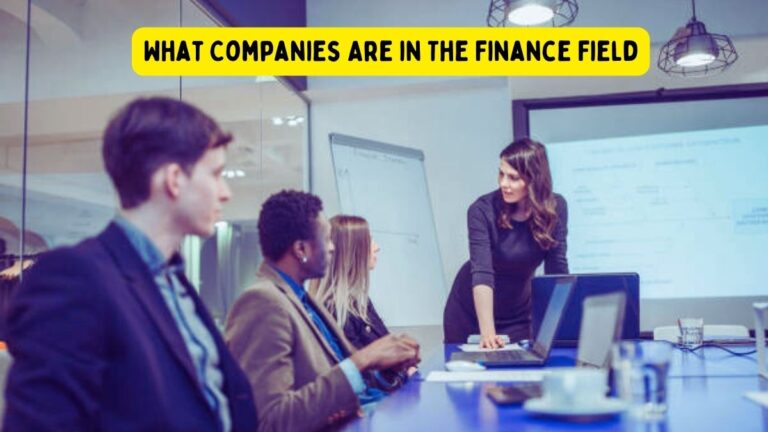 What Companies Are in The Finance Field